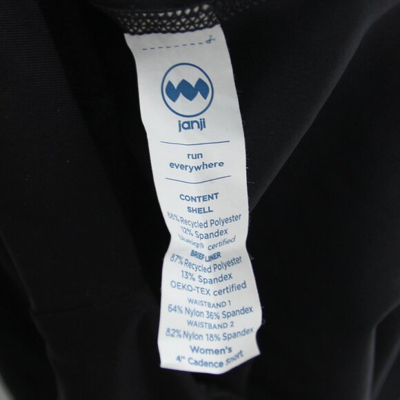 Janji Women's Cadence 4" Shorts Black Midnight Liner High Rise Size Medium - Picture 13 of 13